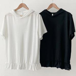 [아이우먼]빅사이즈셔링티 U261L506 코스모소프트린넨후드티 GO