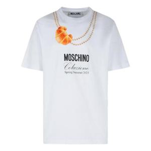 Moschino 그래픽 프린트 크루넥 티셔츠 251ZZJ07070241 1001 TP934569140