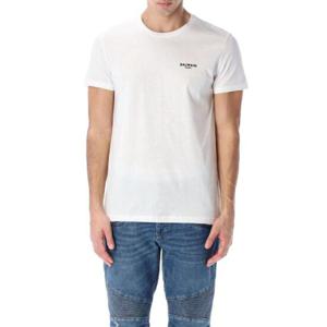 Balmain 로고 자수 크루넥 티셔츠 XH0EF000BB04 GAB TP942542843