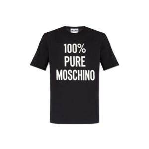 Moschino 슬로건 프린트 크루넥 티셔츠 241ZZJ07150241 1555 TP942539345