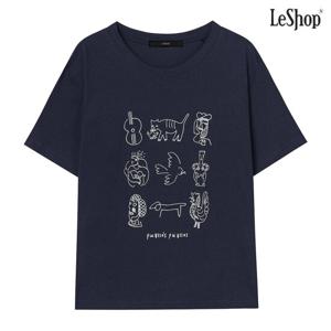 [르샵]유니크 프린팅 반팔 티셔츠 (DP2LW036A)