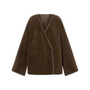 25 SS 필로소피디로렌조 세라피니 더블 브레스티드 시어링 코트 AEF242C39037190 TP432246250