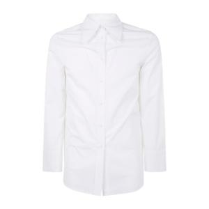질샌더 화이트 포인티드 칼라 셔츠 J02DL0255J45002 100