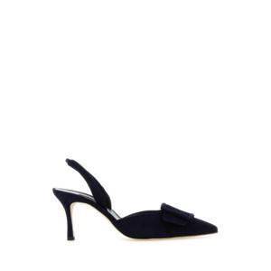 마놀로블라닉 여성 네이비 스웨이드 슬링백 힐 MAYSLI2190182 NAVY