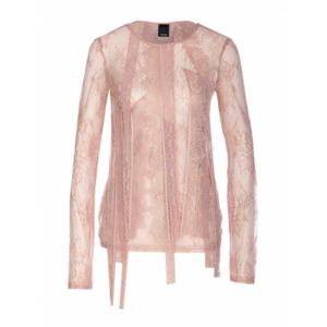[PINKO] 라프리마 여성 탑 탱크 레이스 업 Fraticello 롱 슬리브 104791A2EMN32 Nude Neutrals /8