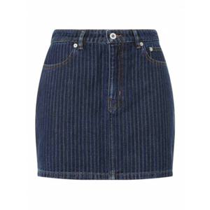 [KENZO] 라프리마 여성 니 Length 미디 Stripped 자카드 미니 스커트 FE62DJ2806F2DD Blue /8