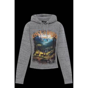 Dsquared2 프린트 디스트레스드 후드 티셔츠 S75GU0608S25477 860M TP942580489