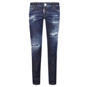 Dsquared2 로고 패치 디스트레스드 스키니 진 S72LB0657S30789 470 TP942765551