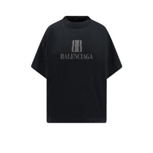 Balenciaga 로고 프린트 티셔츠 818431TSVU4 1083 TP942670603