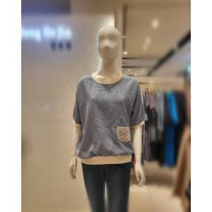 [정호진] 시보리배색 라운드티셔츠 JJ2B334P