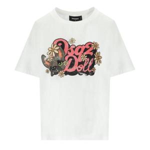 Dsquared2 로고 프린트 크루넥 티셔츠 S75GD0399S24668 100 TP942686889