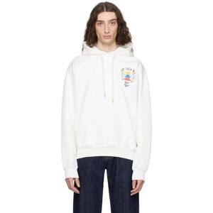 25 FW 카사블랑카 남성 오프 화이트 카사 웨이 마운틴 후드티 252195M202004