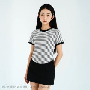 [더데이걸]핀스트라이프 핀 링거 티셔츠 (2컬러)TGRA25601