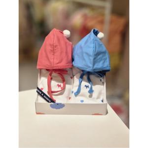블루독베이비 10 25FW(RD)(BL)하트뱀부배내바디슈트모자4종세트 (445A7004004040)