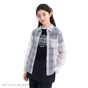 [더데이걸]쿨 체크 셔츠 TGBW25502