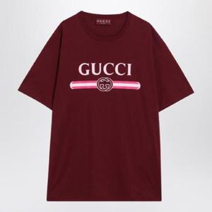 GUCCI Anchor Red T shirt with logo print 796395XJHDH/R_GUC-6317