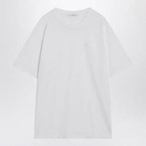 GIVENCHY White cotton T shirt with logo patch BM71NK3YRP/R_GIV-100