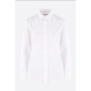 GIVENCHY poplin shirt with logo embroidery BW61EL14M6100