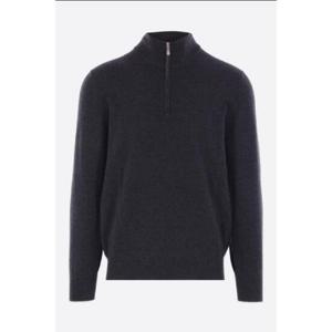 BRUNELLO CUCINELLI half zip sweater in cashmere M2200124CJB82