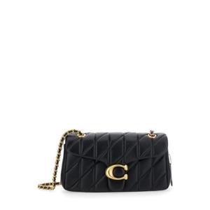 COACH 체인이 달린 퀼팅 타비 숄더백 26 CP150B4BK
