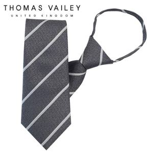[THOMAS VAILEY] 토마스베일리 자동/지퍼넥타이-바흐 그레이 7.5