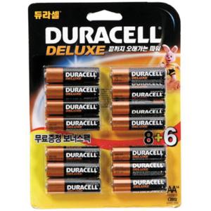 듀라셀 디럭스 알카라인 건전지 AA8+6