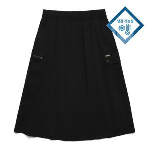 내셔널지오그래픽 N242WSK970 여성 쿨링 카고 롱 스커트 CARBON BLACK