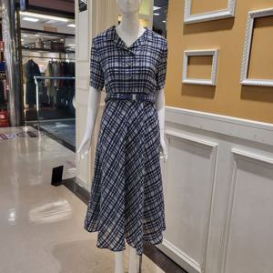 [BCBG] 비씨비지 여름24 오페라 체크 원피스 B4B4O612