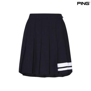 [핑골프]여성 테잎 배색 플리츠 큐롯 스커트 (121D2PC487_NA)