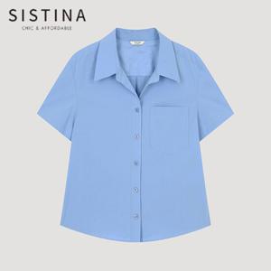 [SISTINA] 인기 아웃 포켓 반팔 셔츠_AWWSTO21760_BL