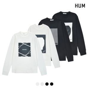 [HUM][HUM]유니) 3단쭈리 CVC 아트웍 맨투맨3 (H175H054A)