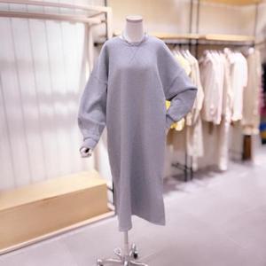 [시에로]SF2TSF515_소매 다트 롱 쭈리 기모 원피스