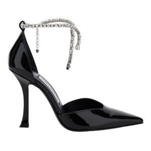 지미추 크리스탈 장식 스트랩 블랙 펌프스 STEVIE100PAT BLACK