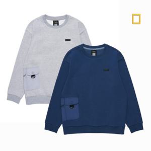 내셔널지오그래픽키즈  (K251USW230) 어드벤처 우븐믹스 긴팔 맨투맨 티셔츠