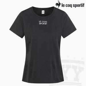 [르꼬끄 스포르티브]르꼬끄 여성 베이직 기능성 반팔티 QP122ORS11 BLK
