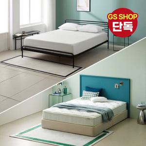 [지누스침대][Q] 톰 침대SET / 그린티 에어 하이브리드 25cm 침대 세트 프레임 퀸