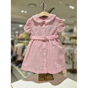 블루독베이비 10 여름신상25SS(PK)깅엄체크 미디 드레스 A (4531940001)