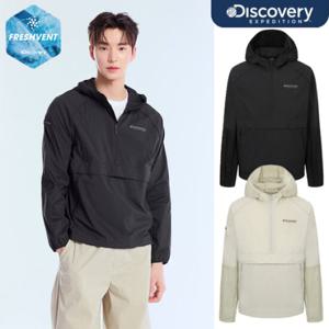 디스커버리 25SS 신상/할인 프레시벤트 립스탑 아노락 바람막이 자켓/냉감기능/세미오버핏 DXWJ7E053