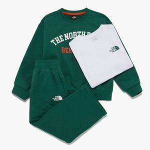 노스페이스키즈 NM5MR03U 그린 스쿨데이 3PCS 세트