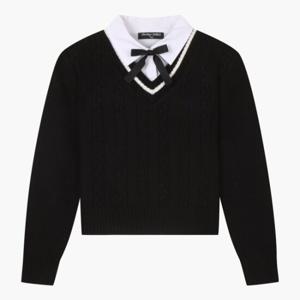 [더데이걸][울산모다] 블랙 셔츠 카라 스웨터TGKA24W04_1