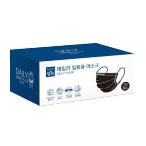 명진 부직포마스크 데일리 위생마스크(블랙50매) 50 자재