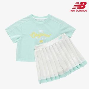 [뉴발란스] 키즈 NBgC 반팔 크롭 플리츠스커트 세트 NK9YE2806G-84