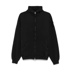 발렌시아가 후드 티셔츠 826162 TSVF88433 FADED WASHED BLK RED
