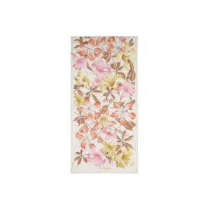 페라가모 히비스커스 프린트 숄 아이보리 테라코타 320825-771258
