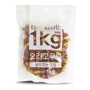테비사사미 실속포장(1kg 오리고구마) 애완동물간식 오리고구마사사미 간식 애견간식 강아지간식