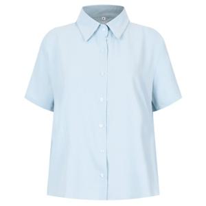 샵앤) 여성 하객룩 정장 링클프리 카라넥 반팔 블라우스 INT-WBL-20544-스카이