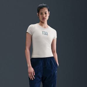 나이키반팔티 OQC IB2445-104 여성용 슬림 반팔 그래픽 티셔츠