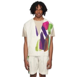 Homme Plisse Issey Miyake 베스트 오프 화이트 캐스케이드 픽처레스크 베스트 242729M185001