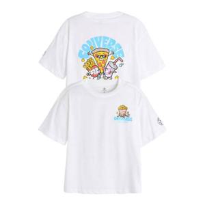 [플레이키즈프로] 컨버스피자반팔티 화이트 주니어 오버핏 E252TS316P akswja