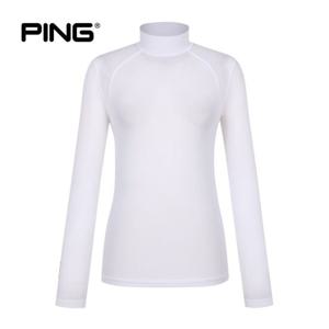 [핑][PING] 여성 메쉬 반목 긴팔 이너 티셔츠 121D2TI052_WH